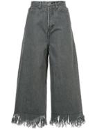 Delpozo Wide Leg Cropped Trousers - Blue