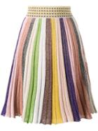 Missoni Stripe Rainbow Skirt, Women's, Size: 40, Rayon/polyester/viscose/spandex/elastane