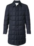 Thom Browne Quilted Down Super 130s Overcoat - Blue