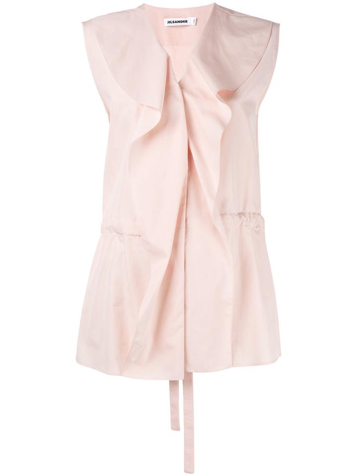 Jil Sander Drawstring Detail Tank, Women's, Size: 36, Pink/purple, Cotton