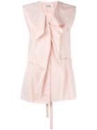 Jil Sander Drawstring Detail Tank, Women's, Size: 36, Pink/purple, Cotton