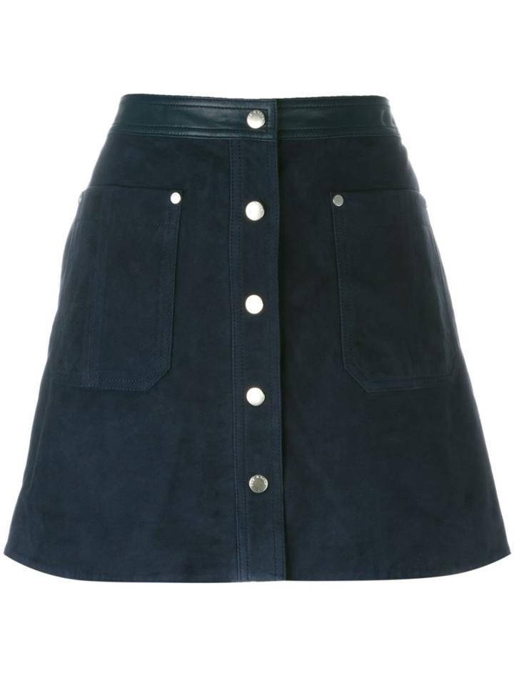Rag & Bone Buttoned Mini A-line Skirt