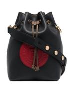 Fendi Fndi Montresor Lrg Lthr Red Stamp - Black