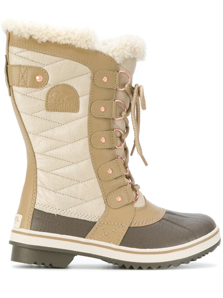 Sorel Tall Lace Up Boots - Brown