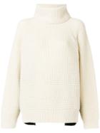 Sacai - Knitted Roll Neck Sweater - Women - Wool - 2, White, Wool