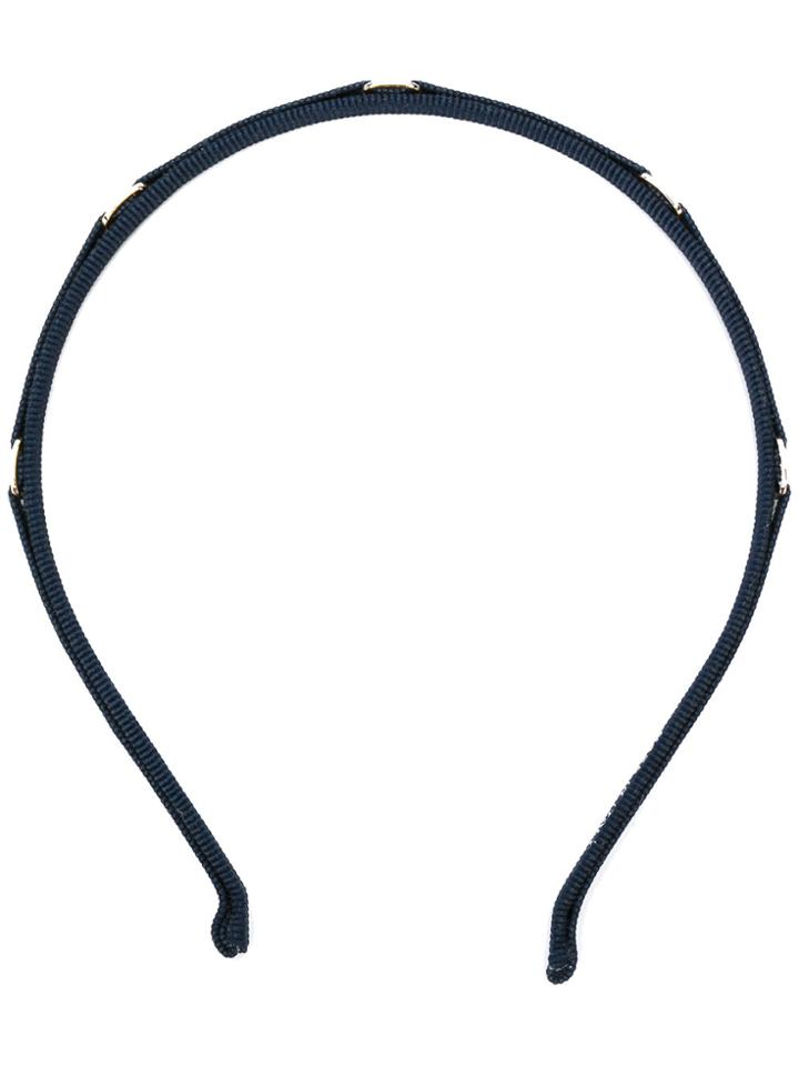 Salvatore Ferragamo Embellished Hair Band - Blue