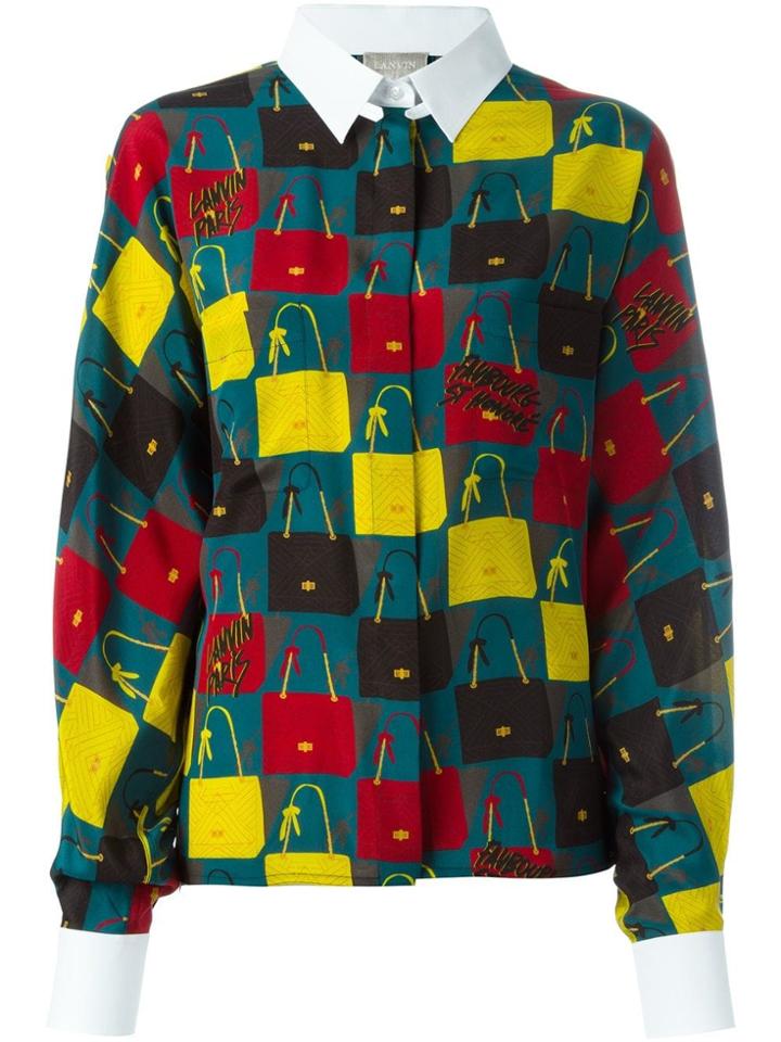 Lanvin Bag Print Shirt - 28teal