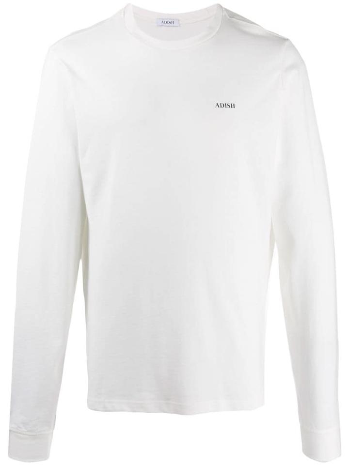 Adish Logo Embroidery Sweatshirt - White