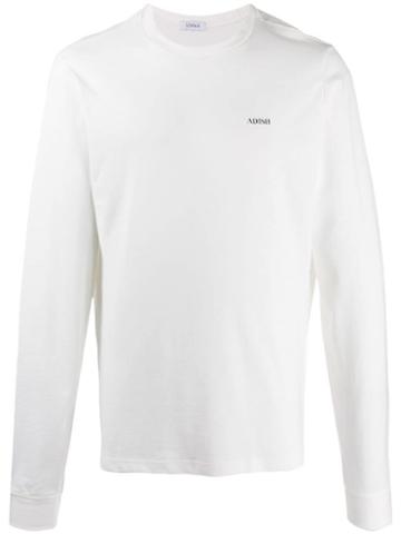 Adish Logo Embroidery Sweatshirt - White