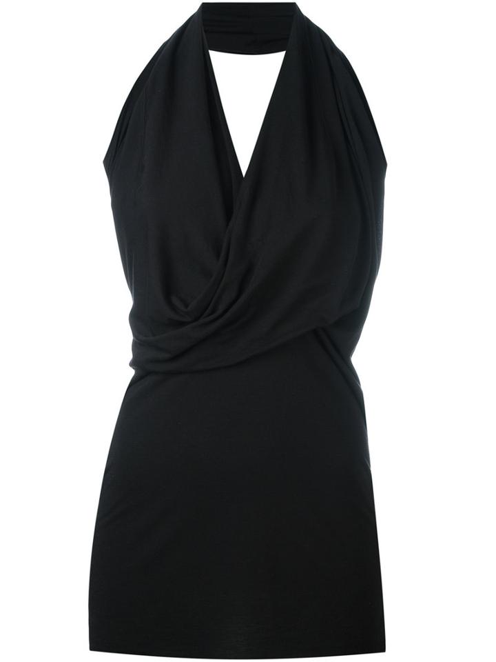 Rick Owens Lilies - Halterneck Top - Women - Cotton/viscose/polyimide - 44, Women's, Black, Cotton/viscose/polyimide