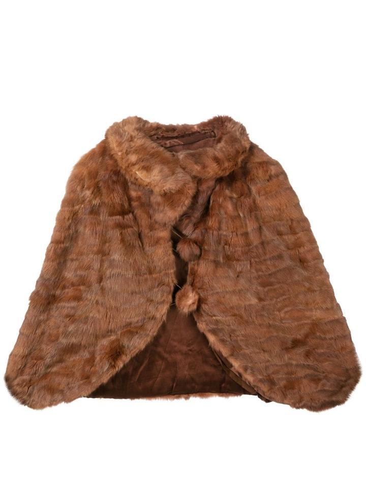 A.n.g.e.l.o. Vintage Cult Fur Cape - Brown