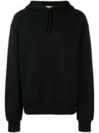 Geym Embroidered Loose Hoodie - Black