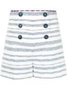 Paule Ka Striped Sailor Shorts - White