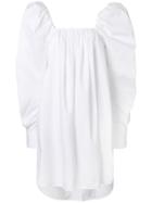 Calvin Klein 205w39nyc Ruched Peasant Dress - White