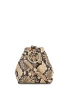 Rebecca Minkoff Snake Print Bucket Bag - Black