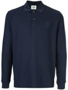Kent & Curwen Long Sleeve Polo Shirt - Blue