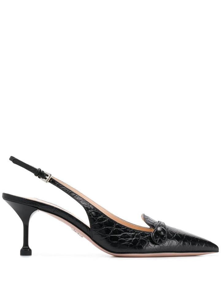 Prada Slingback Low-heel Pumps - Black