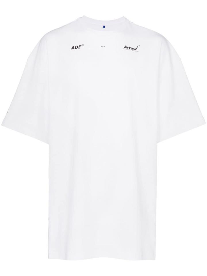Ader Error Logo Print Relaxed Fit Cotton T-shirt - White