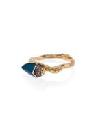 Bibi Van Der Velden Yellow 18k Gold Scarab Diamond Ring