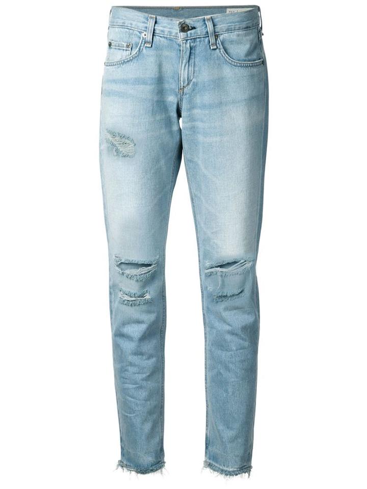 Rag & Bone /jean Distressed Skinny Jeans, Women's, Size: 28, Blue, Cotton