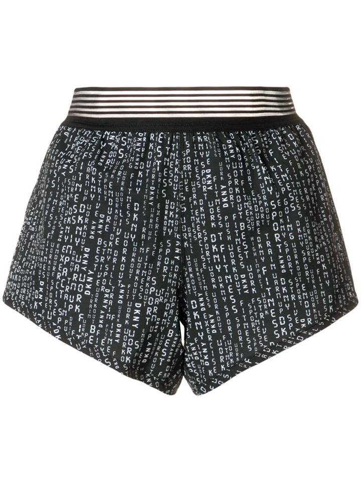 Dkny Printed Elasticated Shorts - Black