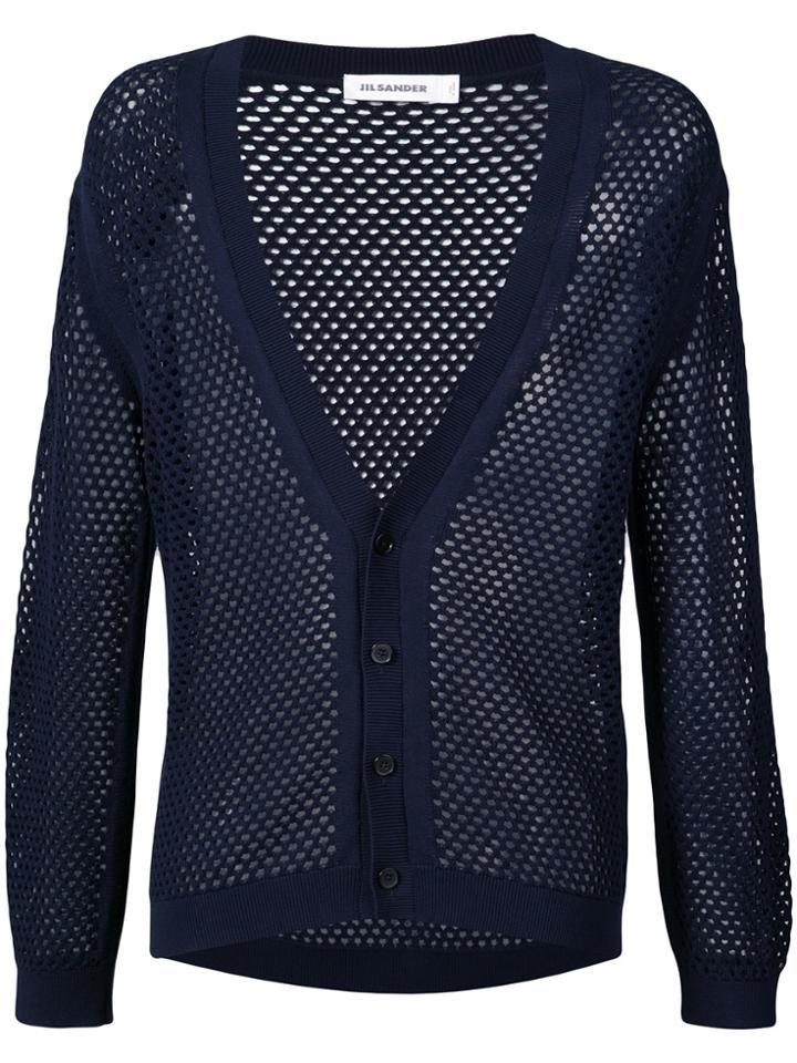 Jil Sander Open-knit Cardigan - Blue