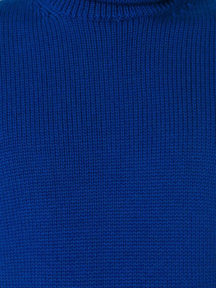 Roberto Collina Turtleneck Sweater, Men's, Size: 52, Blue, Merino