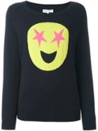 Chinti And Parker Star Emoji Sweater, Women's, Size: Small, Blue, Cashmere