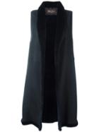 Loro Piana 'kenny' Long Vest, Women's, Size: Large, Blue, Lamb Skin/sheep Skin/shearling