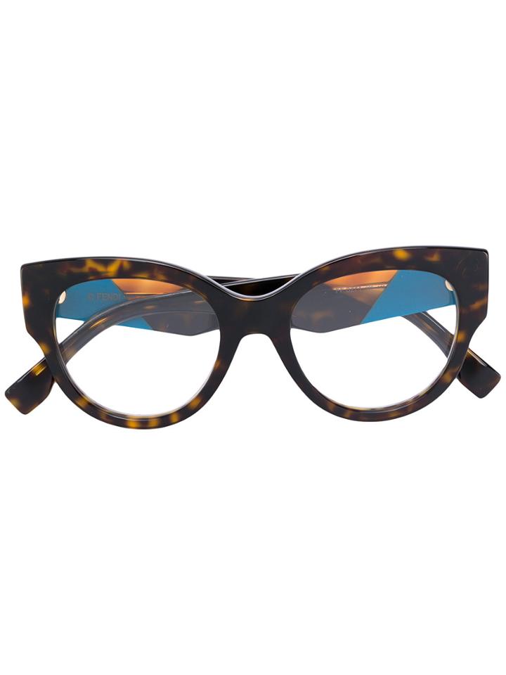 Fendi Eyewear Facets Glasses - Brown