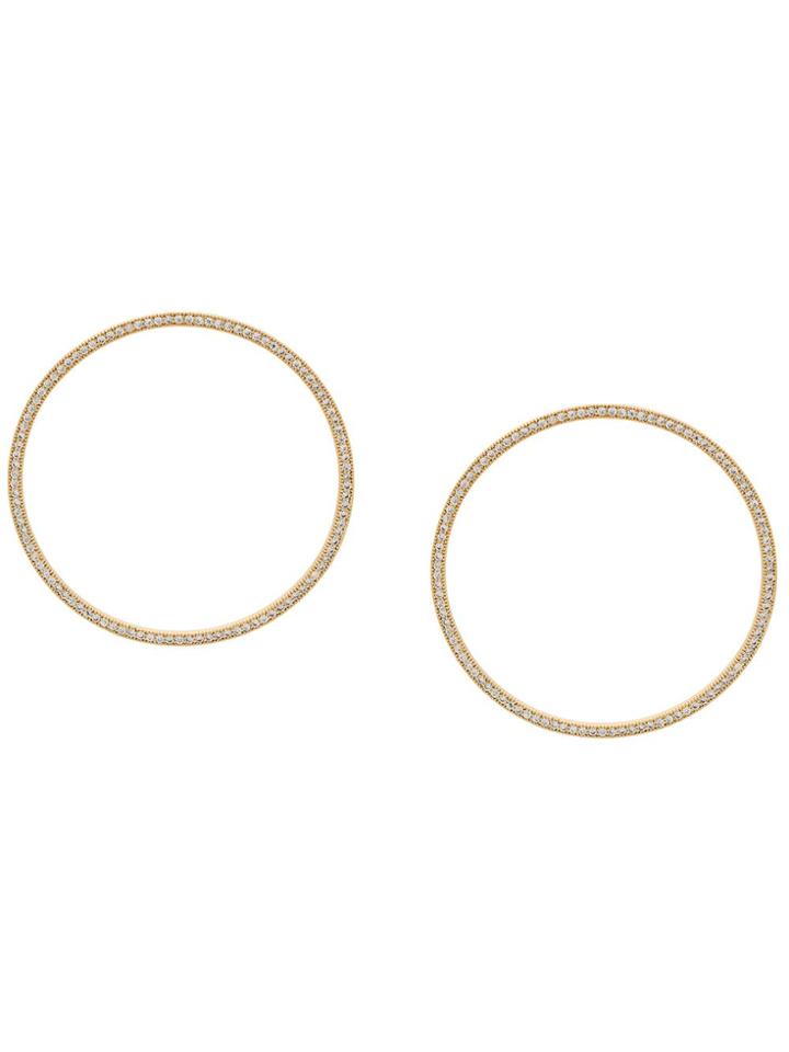 Fallon Oversized Pavé Hoops - Gold