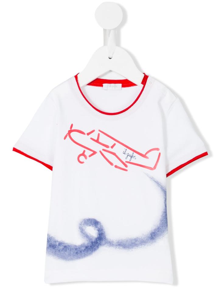 Il Gufo - Airplane Print T-shirt - Kids - Cotton/spandex/elastane - 24 Mth, White