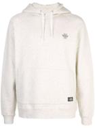 Neighborhood Logo Patch Drawstring Hoodie - Grey