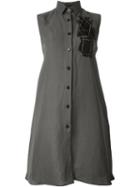Heikki Salonen Bell Dress With Side Straps, Women's, Size: Small, Green, Linen/flax/cupro