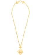 Chanel Pre-owned Cc Motif Pendant Necklace - Gold