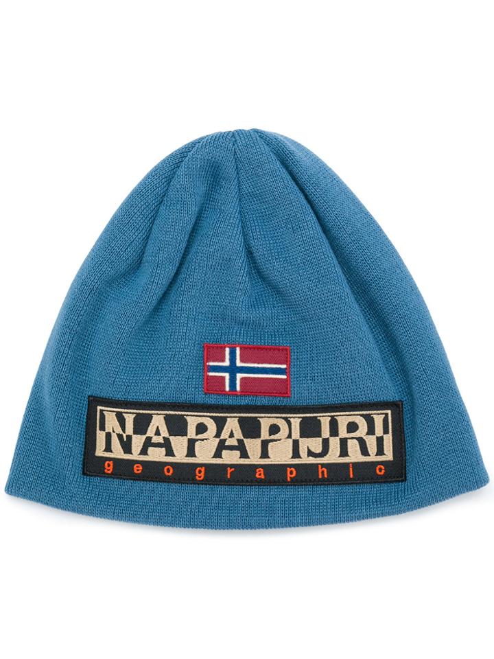 Napapijri Logo Beanie - Blue