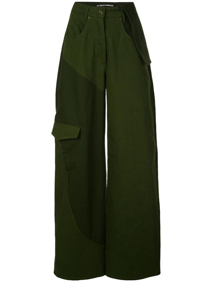 Jacquemus High Rise Wide-leg Jeans - Green
