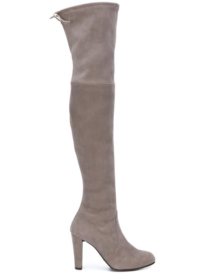 Stuart Weitzman Highland Thigh High Boots - Nude & Neutrals