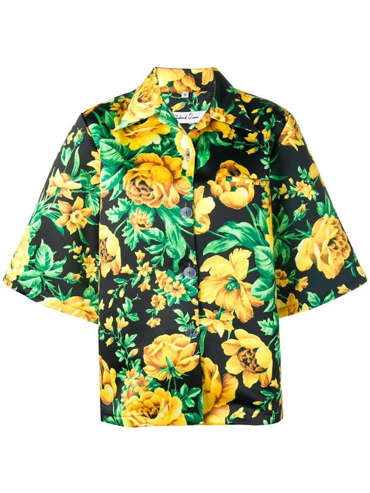Richard Quinn Rose Print Shirt - Yellow