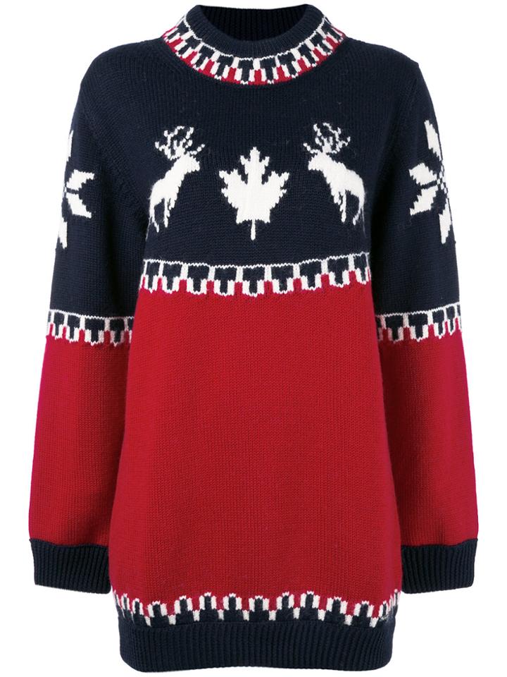 Dsquared2 Intarsia Knitted Dress - Blue