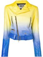 Fausto Puglisi Ombre Biker Jacket - Blue