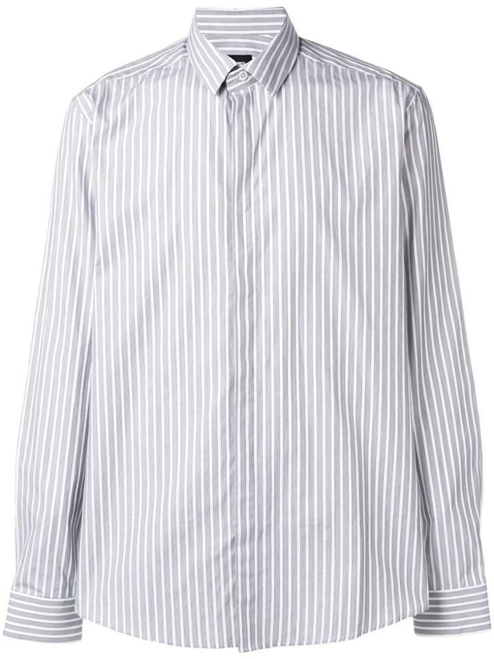 Les Hommes Classic Striped Shirt - White