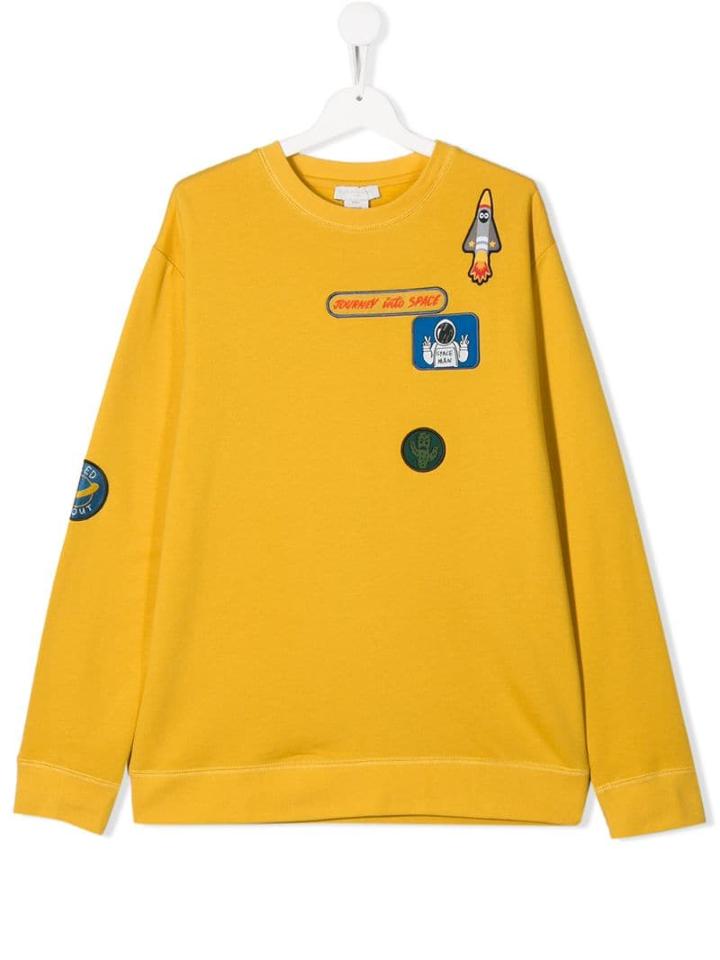 Stella Mccartney Kids Teen Journey Into Space Sweatshirt - Yellow