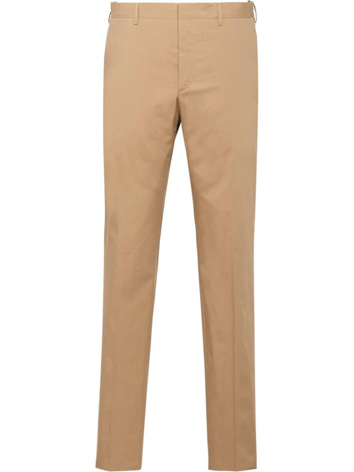 Prada Stretch Poplin Trousers - Nude & Neutrals
