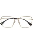 Fendi Eyewear Square Frame Glasses - Gold