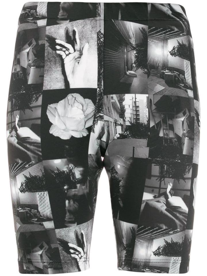Barbara Bologna Graphic Print Biker Shorts - Grey