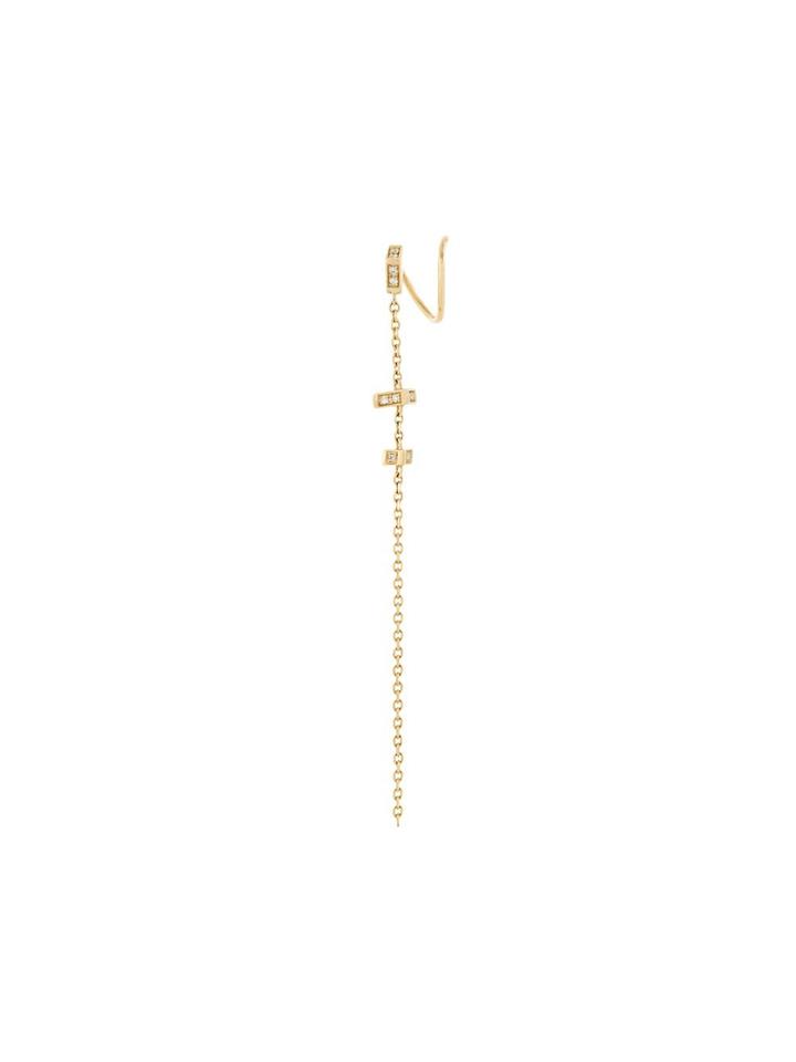 Maria Black 'dusk' 18kt Twirl Diamond Earring - Metallic
