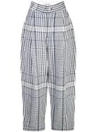 Loewe Check Carrot Trousers - Blue