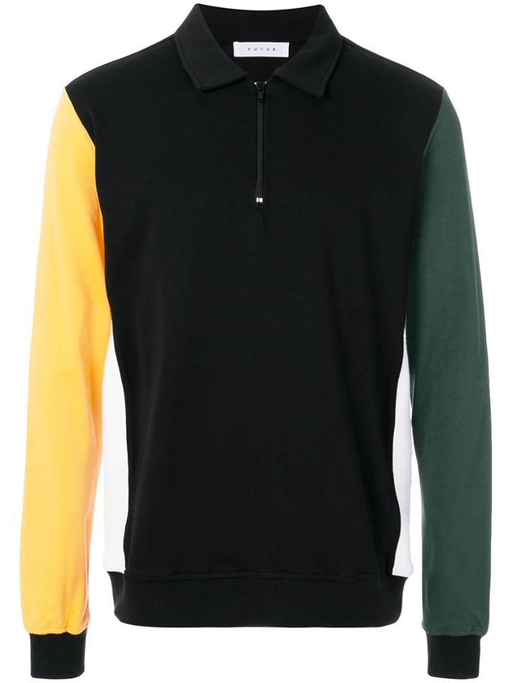Futur Long Sleeved Polo Shirt - Black
