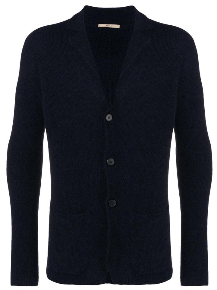 Nuur Buttoned Knit Cardigan - Blue